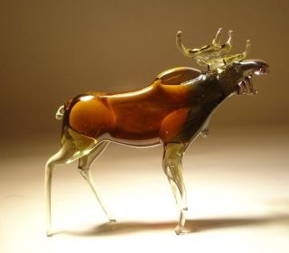 Blown Glass Murano Art Figurine Animal Elk MOOSE