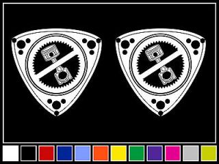 ROTARY NO PISTONS Decals Sticker *15 COLORS* Mazda RX7 RX8 MAZDA3 