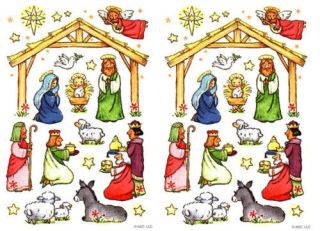 Sheets Christmas Nativity Scene Scrapbook Stickers