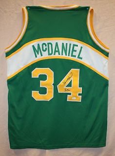   Autographed Seattle Super Sonics Green Jersey X MAN with JSA