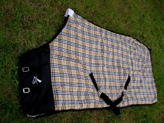Horse Cotton Sheet Blanket Rug Summer Spring Black Tan 76 11965