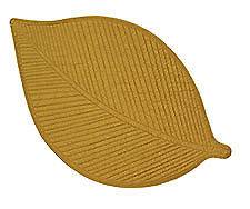 Set of 2 PCS Quilted,13 x 19 Shaped Placemat, Rattan Leaf 