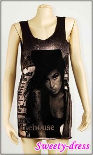 Amy Winehouse Singer R&B Soul Jazz Music Women T shirt Mini Dress Size 