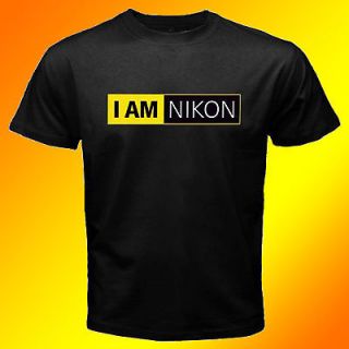 Nikon Camera I Am Nikon Logo Custom Black T Shirt Size S,M,L,2XL,3XL