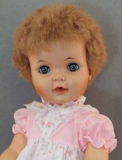 Big 24 DOLLIKIN FACE 1960s Babydoll by Uneeda ~ #102 Pink Baby