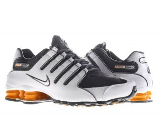Nike Shox NZ White/Dark Grey Vivid Orange Mens Running Shoes 378341 