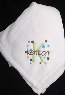   Monogrammed Baby Mini Security Blanket Six Colors to Choose