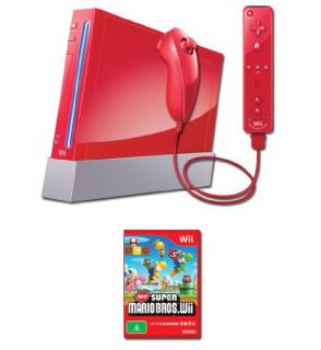 Nintendo Wii New Super Mario Bros. Pack Red Console (NTSC)