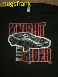 Knight Rider Kitt Car Closeup Hasselhoff Black T Shirt