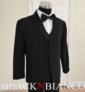 Black Tuxedo for Toddlers, Boys, and Teens Size 2T 3T 4T 5 6 7 8 10 12 