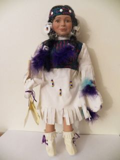 EUC Princess Native American Doll Kingstate The Dollcrafter Porcelain 