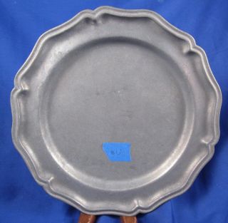   DULL As Is Metal Crafters Queen Anne 1 Dinner Plate #C Pewter