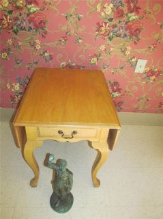 Ethan Allen Canterbury solid Oak Collection Drop Leaf End Table 8415