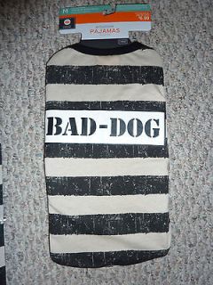 New BAD DOG Dog Prison / Jail PAJAMAS Pet Clothing Outfit Costume M 15 