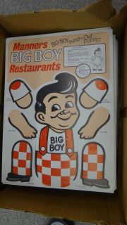 Manners 10x14 punch out Big Boy doll card