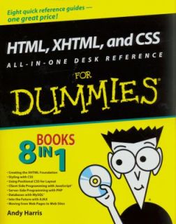 HTML, XHTML, and CSS by Andy Harris and Chris McCulloh 2008, Paperback 