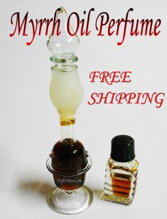 Myrrh natural oil perfume in antique glass bottle hand made in nepal