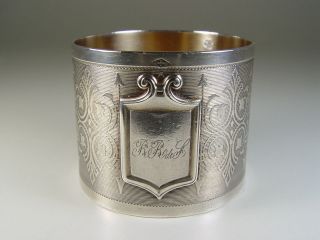 ANTIQUE 1875 FRENCH STERLING SILVER NAPKIN RING