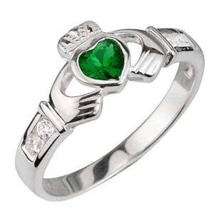 18k Silver Irish hallmarked ladies Claddagh ring all sizes immediate 