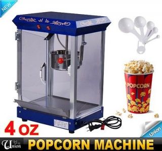   Blue Popcorn Machine Maker Popper Cart Commercial Tabletop Bar Style