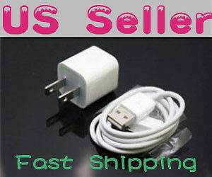 Wall AC Charger & USB Cable For APPLE iPhone 4S 4 3G 3GS 2G Hot Sale 