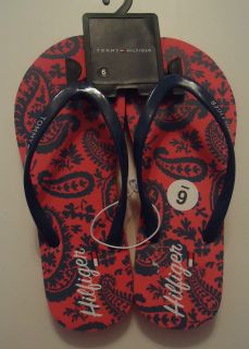 NWT Tommy Hilfiger Flip Flops Womens Sz 9 10 M Sandals