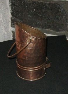 COPPER BUCKET MATCH HOLDER WITH HANDLE HAND MADE TURKEY NICE ONE