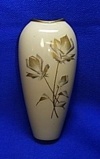 Vintage German Porcelain ALKA Kunst Car Vase with Flowers #BW