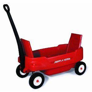 Kids Radio Flyer 2 Seat Toddler Wagon Safety Seatbelts Cupholders 