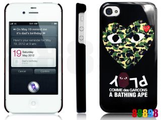   Ape BAPE X COMME des GARCONS PLAY CDG iPhone 4S 4 Hard Case ★【A