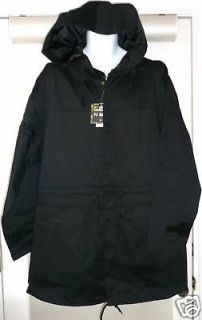 PJ Mark Black Full Zip Hooded Anorak Parka Jacket Coat   Mens 2XL 