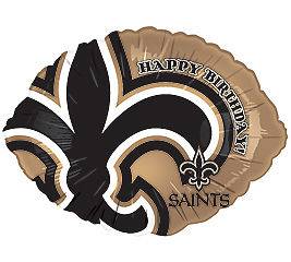 NFL New Orleans Saints Happy Birthday 18 Football Mylar Balloon 6pk