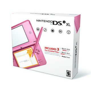 Nintendo DSi XL Metallic Rose Handheld Gaming Game System DS i Extra 