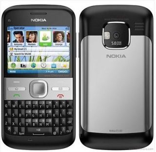 NEW NOKIA E5 E5 00 3G GPS WIFI FM 5MP QWERT UNLOCKED SMARTPHONE BLACK
