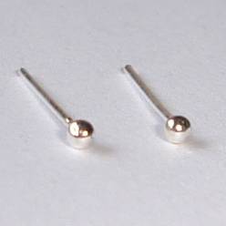 sterling silver nose studs with tiny plain BALL