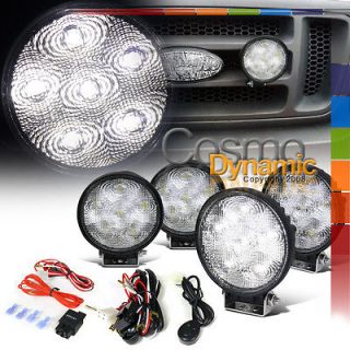 4PCS 4.5 6 LED ROUND BULB 4X4 4WD OFF ROAD LIGHT FOG LAMP SUV UTV ATV 