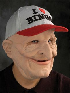 Funny Bingo Grandpa Old Man Scary Halloween Costume Mask