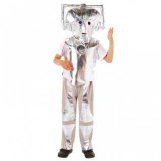 Childs Sci Fi OFFICIAL Doctor Who Cyberman Fancy Dress Party Costume 