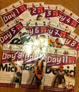 RARE Official London 2012 Paralympic Games Daily Programmes Complete 