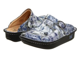 Alegria Womens SEVILLE LOVELY Blue & White Leather Clogs Shoes SEV 343