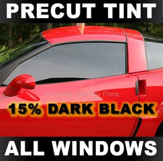 Nissan Frontier Crew Cab 00 04 PreCut Window Tint   Dark Black 15% VLT 