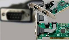   ports for PC with PCI slot, works with old mouse, printer & scanner