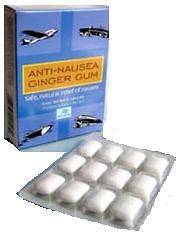   Anti Nausea Ginger Gum Safe Natural Relief  USA 24 Pc Box