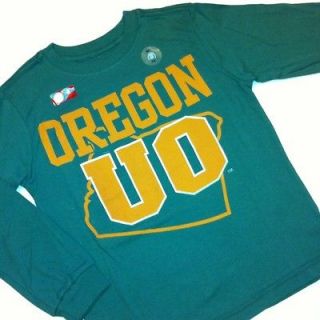 NEW University Oregon Ducks UO Boys 5 x small Green Graphic Shirt 