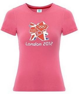   Olympic Paralympic merchandise Pink logo ladies tee Olympics 10   18