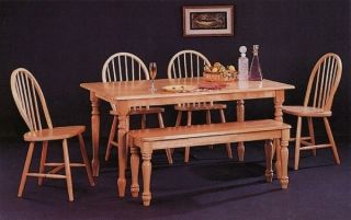   Piece Natural Finish Dining Table and Chair Set by Coaster 4127 4361
