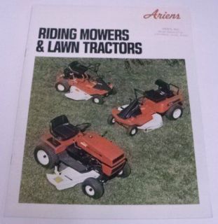 Ariens 1976 Riding Mowers & Lawn Tractors Sale Brochure