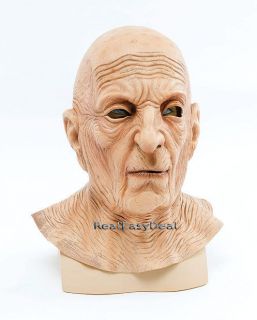 Old Man Bald Wrinkled Adult Halloween Fancy Dress Mask BM340