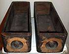 Antique Primative Pair Wood File Drawers For Singer Treadle Sewing 