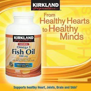 omega 3 fish oil kirkland new 1000mg 400 Softgels